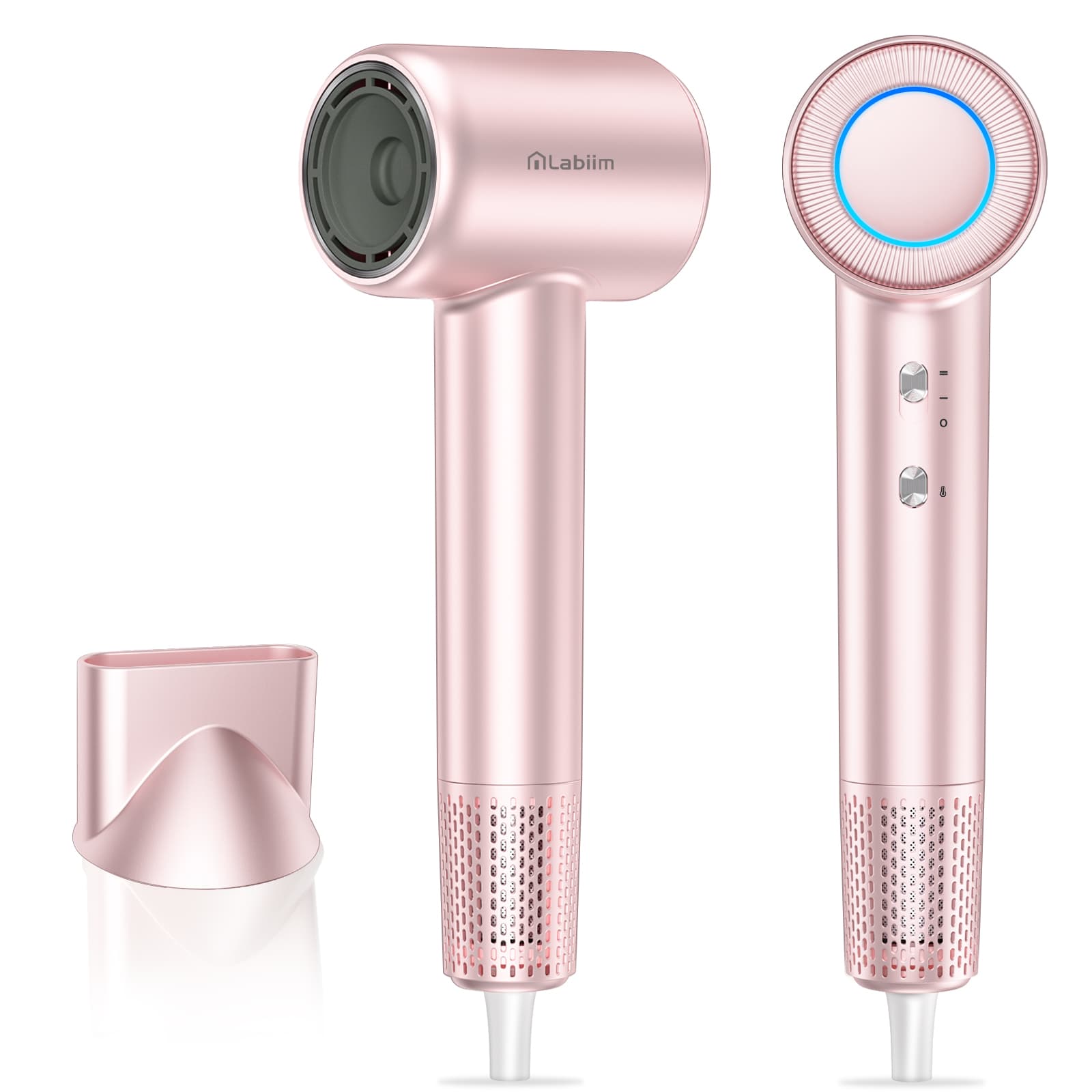 Hair Dryer - High-Speed Ionic Low Noise Blow Dryer with Brushless Motor for Fast Drying - Pink