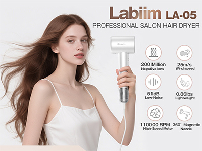 Labiim Silent Hair Dryer: 5X Faster Drying with 110,000 RPM & 200 Million Ions